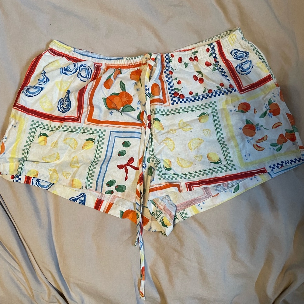 Wild Fable Multicolor Patterned High Waist Shorts
